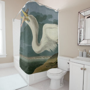 Great White Heron, from Audubon's Birds of America Shower Curtain