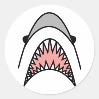 great white hype. classic round sticker