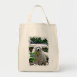 Great White Pyrenees Dog Grocery Tote Bag