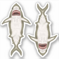 Shark Bait Stickers, Shark Chum Stickers, Shark Party, Shark