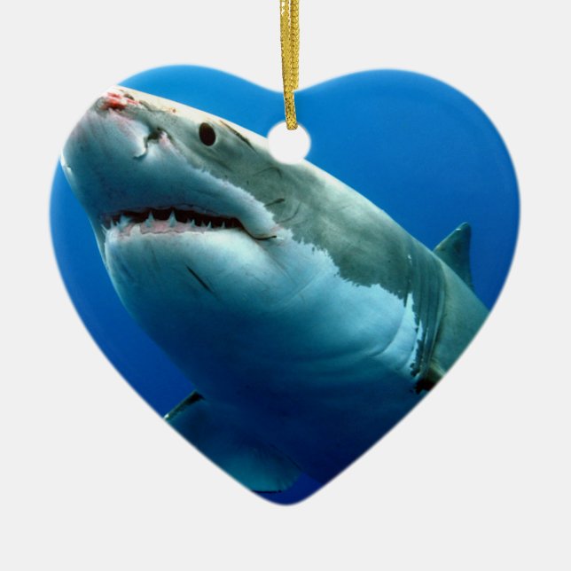GREAT WHITE SHARK 3 CERAMIC ORNAMENT (Front)