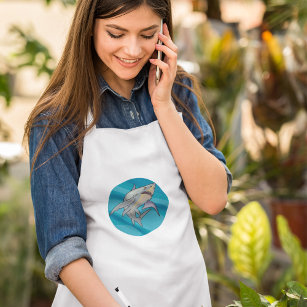Great White Shark Adult Apron