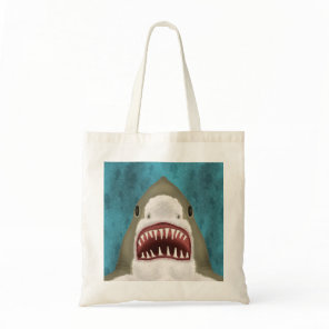 Great White Shark Attack Funny Fish Nautical Beach Tote Bag