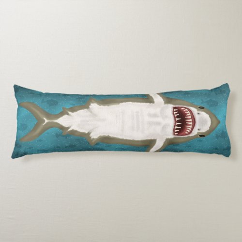 Great White Shark Attack Funny Fish Novelty Ocean Body Pillow