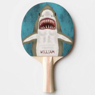 Great White Shark Attack Personalized Ocean Funny Ping Pong Paddle