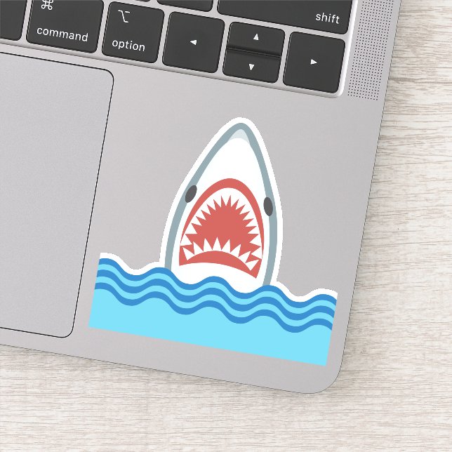Great White Shark Attack Sticker (Detail)