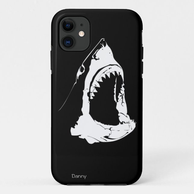 Great White Shark Black And White Design Case-Mate iPhone Case (Back)