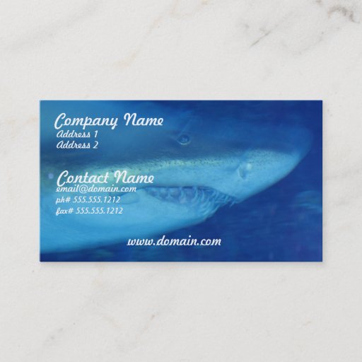Customizable Great White Shark Business Card