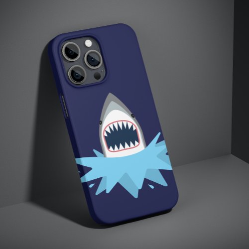 Great White Shark Cartoon iPhone 13 Pro Max Case