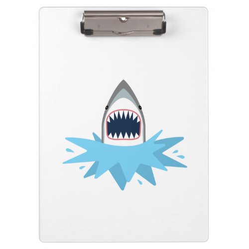 Great White Shark Cartoon Clipboard