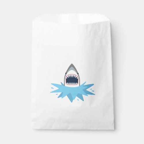 Great White Shark Cartoon Favor Bag