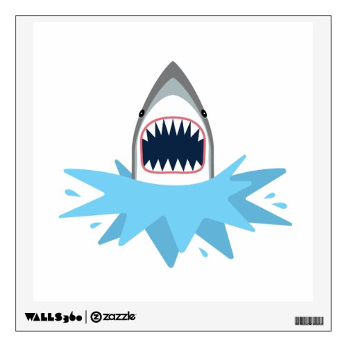 Great White Shark Cartoon Wall Decal