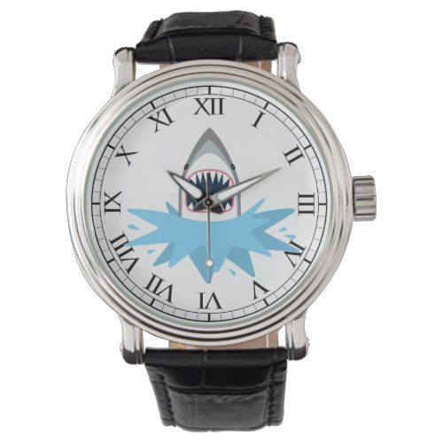 Great White Shark Cartoon Watch