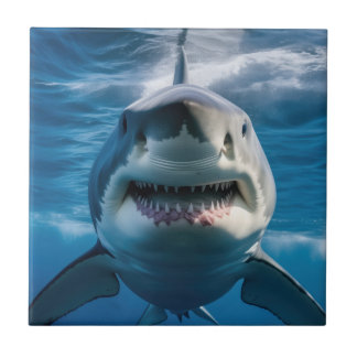 Great White Shark Ceramic Tile