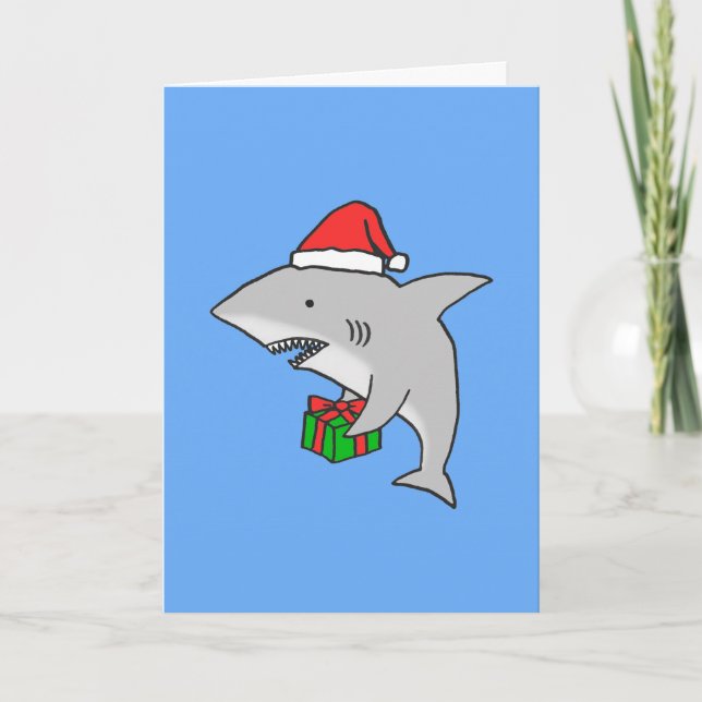 Great White Shark Christmas Card (Front)