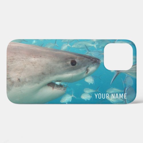 Great White Shark Close_Up Ocean Australia iPhone 12 Case