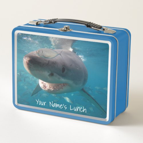 Great White Shark Close Up Ocean Australia Metal Lunch Box