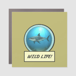 Great White Shark Dark Khaki Car/Truck Magnet