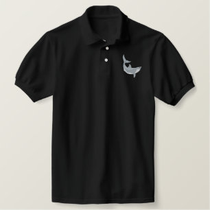 Great White Shark Embroidered Polo Shirt