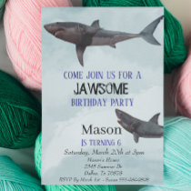 Great White Shark Jawsome Child's Birthday Invitation