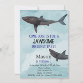 Great White Shark Jawsome Child's Birthday Invitation (Front)