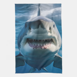 Great White Shark Kitchen Towel