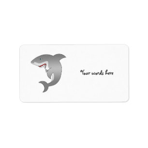 Great white shark label