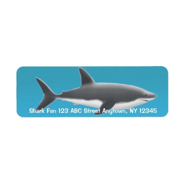 Great White Shark Label (Front)