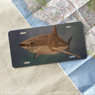 Great White Shark License Plate