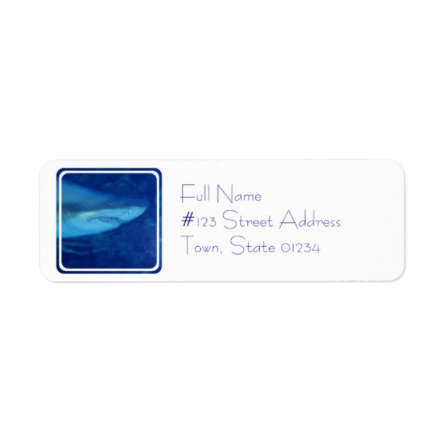 Great White Shark Mailing Label (Front)