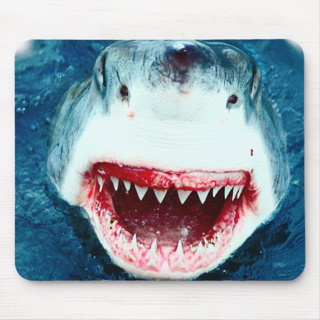 Great White Shark Mouse Pad (Front)