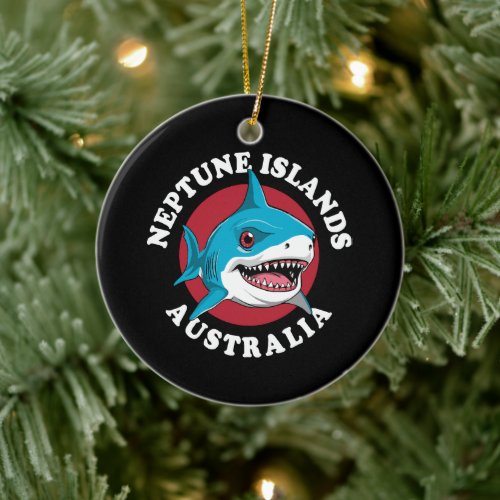 Great White Shark  Neptune Islands Ceramic Ornament
