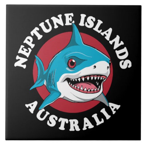 Great White Shark  Neptune Islands Ceramic Tile