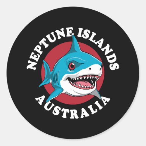 Great White Shark  Neptune Islands Classic Round Sticker