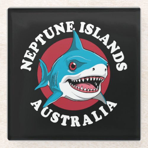 Great White Shark  Neptune Islands Glass Coaster