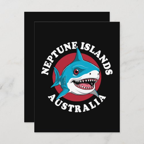 Great White Shark  Neptune Islands Holiday Card