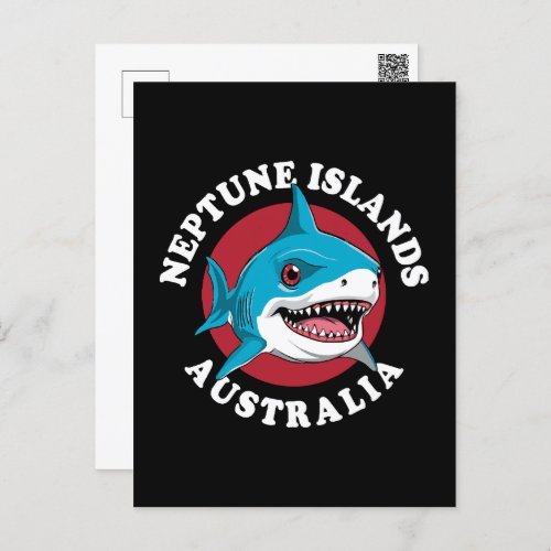 Great White Shark  Neptune Islands Holiday Postcard