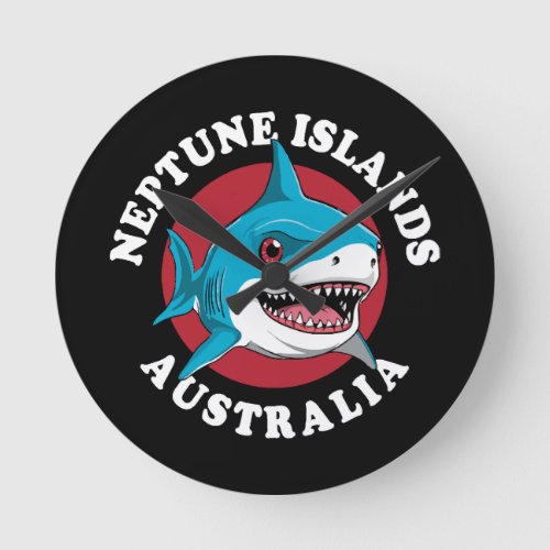 Great White Shark  Neptune Islands Round Clock