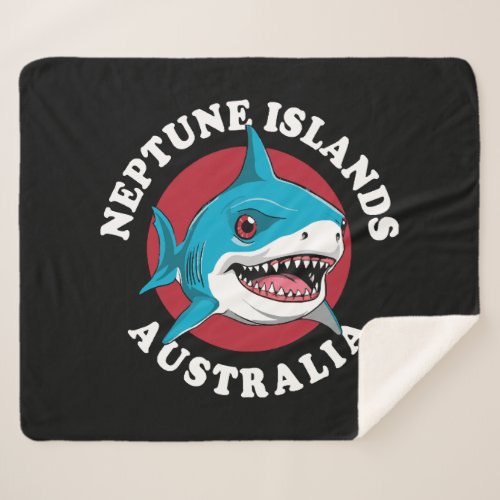 Great White Shark  Neptune Islands Sherpa Blanket