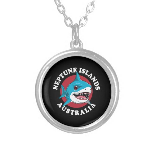 Great White Shark  Neptune Islands Silver Plated Necklace