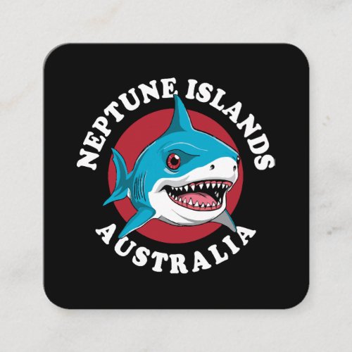 Great White Shark  Neptune Islands Square Business Card