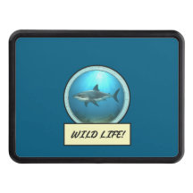 Great White Shark Ocean Blue Truck Hitch Cover