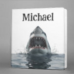 Great White Shark Ocean Personalized 3 Ring Binder<br><div class="desc">This design may be personalized in the area provided by changing the photo and/or text. Or it can be customized by clicking Personalize this Template and then choosing the click to customize further option and delete or change the color of the background, add text, change the text color or style,...</div>