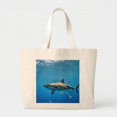 Great White Shark Ocean Theme Budget Tote Bag