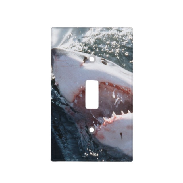 Great White Shark on sea Light Switch Cover (Front)
