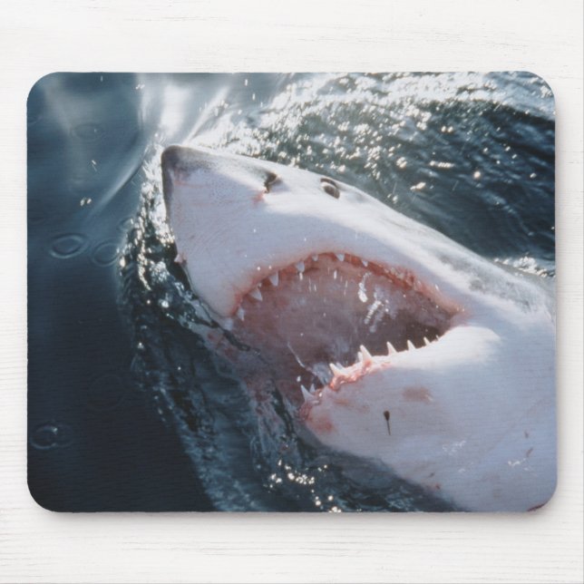 Great White Shark on sea Mouse Pad (Front)