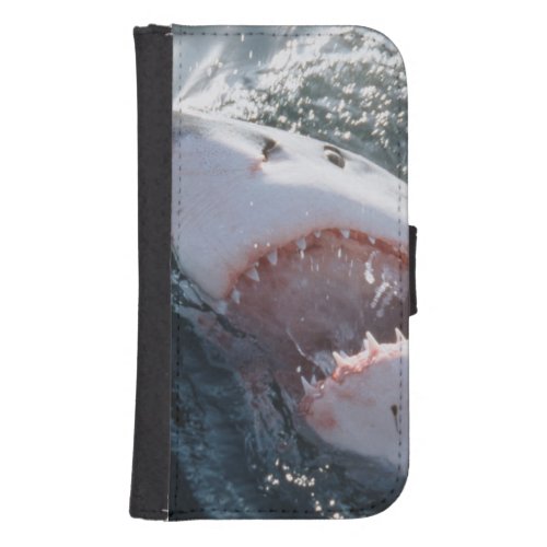 Great White Shark on sea Wallet Phone Case For Samsung Galaxy S4