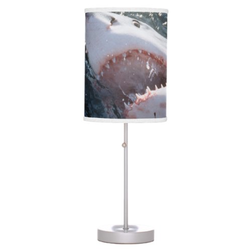 Great White Shark on sea Table Lamp