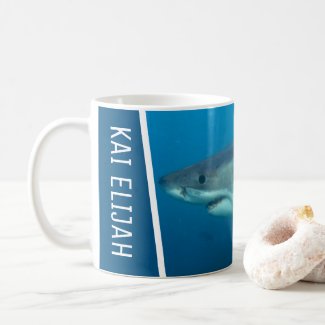 Great White Shark Personalized Dark Blue
