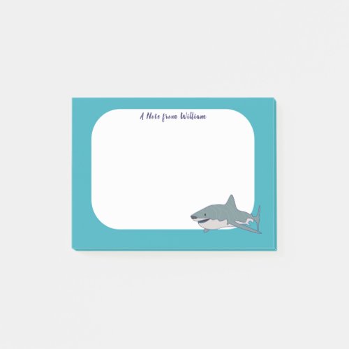Great White Shark Personalized Post_it Notes